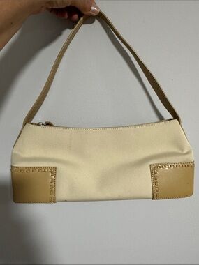 Cole Haan Cream Mini Shoulder Bag with Tan Accents
